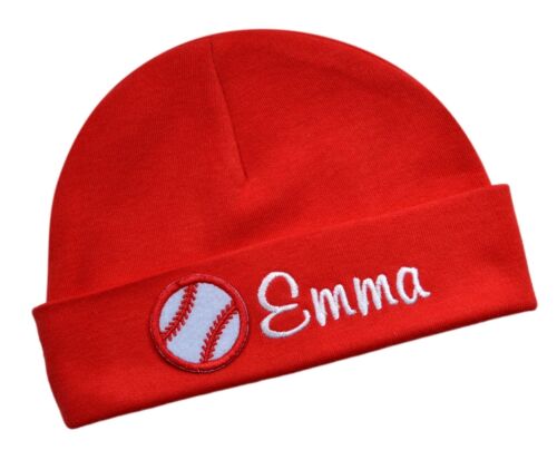 Embroidered BASEBALL Baby Hat Personalized with Custom Name 100% Cotton - Picture 9 of 31