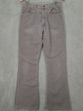 Vintage Sears Thumbs Up Corduroy Pants Gray Mens 32L Trim Fit Flared