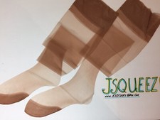 5 Pair Vintage 1950-1960 PIN-UP NYLON STOCKINGS PIN UP INTERNATIONAL SHEER BEIGE