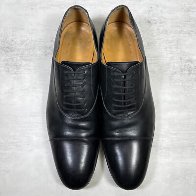 Gucci Leather Cap Toe Oxford Dress Shoes - Men\'s Size 10.5 / US 11 - Black Gucci 547592 0GQ30 1078 Black Calf-Skin Leather Cap-Toe  main image 4