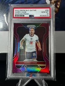 2022 Prizm World Cup Qatar HARRY KANE MAROON Prizm /22 PSA 10 ENGLAND
