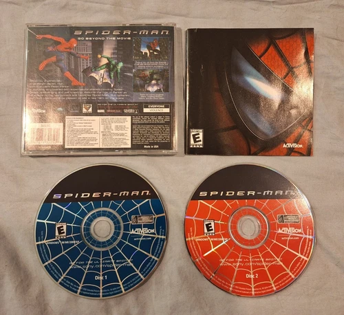 Spider Man Go Beyond The Movie PC Activision Game 2-Disc Set CD Rom 2002