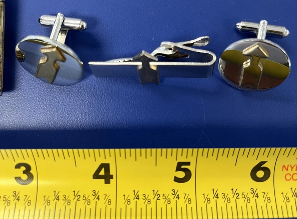 VINTAGE ROLEX LIGHTER CUFF LINKS AND TIE PIN - Image 3 of 3