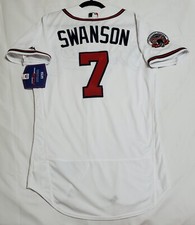 Authentic Majestic 48 XL, ATLANTA BRAVES DANSBY SWANSON FLEX BASE Jersey