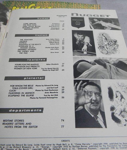 FIVE NUGGET MENS MAGAZINES 1956-1957 VG TO VF+!! - Picture 10 of 14