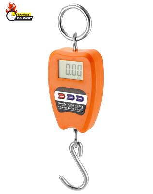 Hanging Weight Scale, 200Kg/440Lbs Digital Crane Scales Fish Weighing Scale Alum