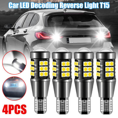4 Stück T15 W16W 921 LED Birne 12V 6500K für Backup Reverse Licht Blinker DRL