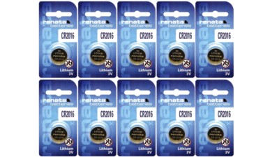 Renata CR2016 3V Lithium (10pk) Watch, Medical Equipment, Keyless Remote Battery