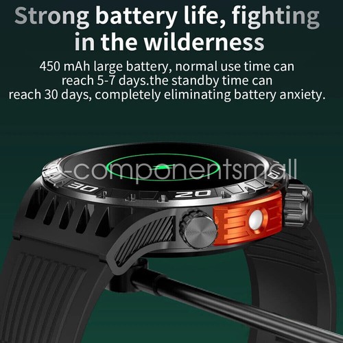Reloj Inteligente Hombre (Recepción/Marcación de Llamadas) Luz LED, Brújula Resistente Reloj SOS Impermeable - Imagen 17 de 27