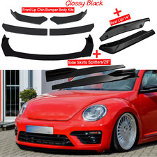 For Volkswagen Beetle Black Front Bumper Lip Spoiler Body Kit Sideskirt Rear For Volkswagen Beetle Black Front Bumper Lip Spoiler Body Kit Sideskirt Rear