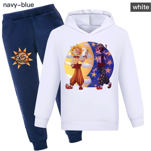 Sundrop FNAF Sun clown KIDS Hoodie+Pants 2pcs Tracksuits Pullover Sportswear set - Picture 20 of 50