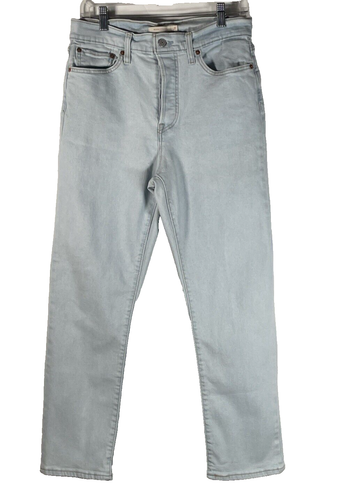 Levi's Premium Wedgie Straight 31 Jeans Women's Light Wash High Rise Stretch