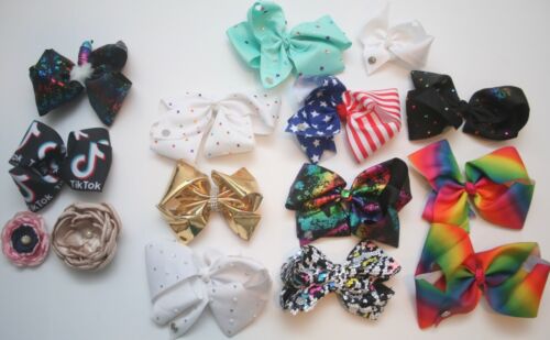 Girls HUGE LOT JOJO SIWA BOWS &amp; MISC BOWS CLIPS Gorgeous Collection 4th of July