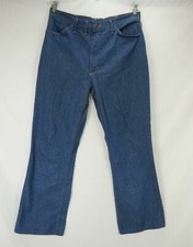 VTG Wrangler Bootcut Denim Jeans Made in USA Blue Men's Waist 38 x 34 Tall
