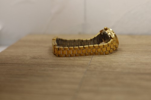 Vin Wittnauer Gold Presidential Diamond Dial Watch bl9634 9565 New Batt 6.75" - Picture 4 of 6