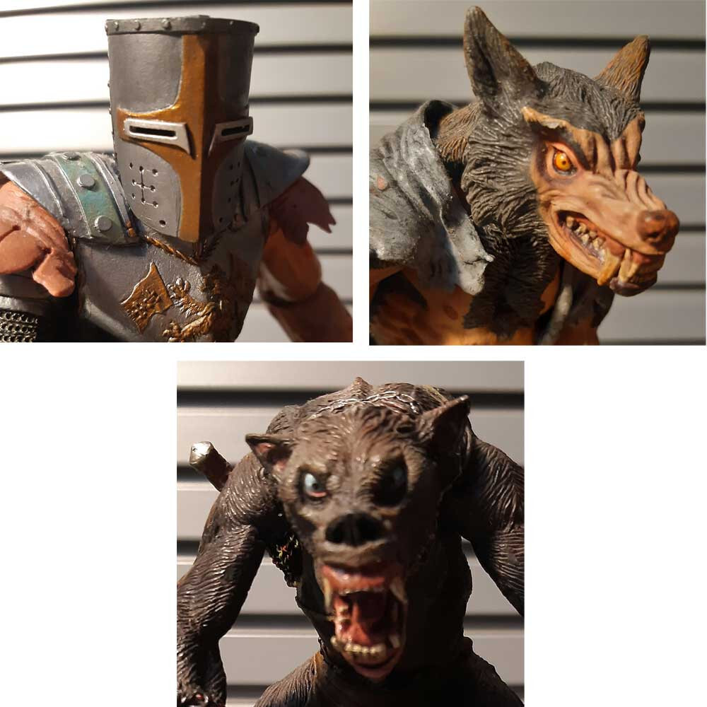 Vintage 2003 STAN WINSTON BLOOD WOLVES Werewolf Horror figures X3