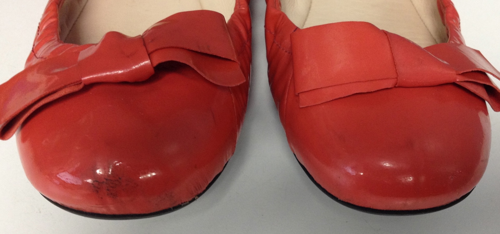 PRADA Orange Leder Patent Leder Orange Bow Top Scrunchy Elastic Sided Flats Sz 39.5 B4100 7ea5cb PRADA Orange Leder Patent Leder Orange Bow Top Scrunchy Elastic Sided Flats Sz 39.5 B4100 7ea5cb