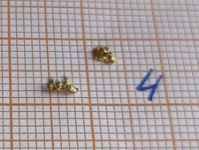 Alaska Gold Nuggets, Gold Nuggets, Naturgold aus Alaska, 2 Stück