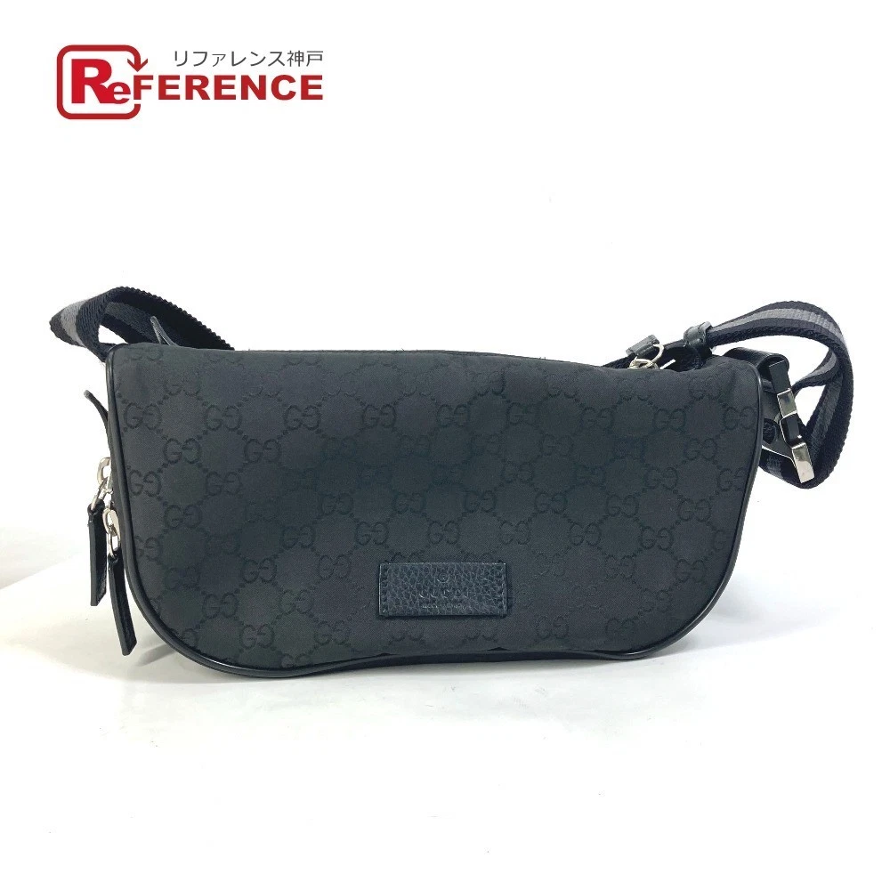 GUCCI 449182 sac ceinture sac bandoulière sac bandoulière sac taille GG noir hommes s us