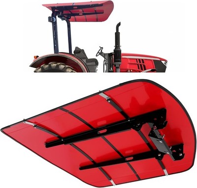 Sun Shield Tuff Top Tractor Canopy - Red For 2'' x 2'' or 2'' x 3'' ROPS 48'' X 52''