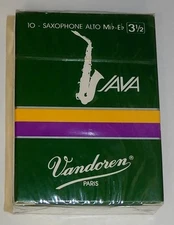 Vandoren Java Alto Saxophone Reeds, 10-pack, Strength 3.5 - New Reeds Old Stock
