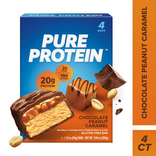 Pure Protein Bars, Chocolate Peanut Caramel, Gluten Free, 20g Protein, 1.76 oz,