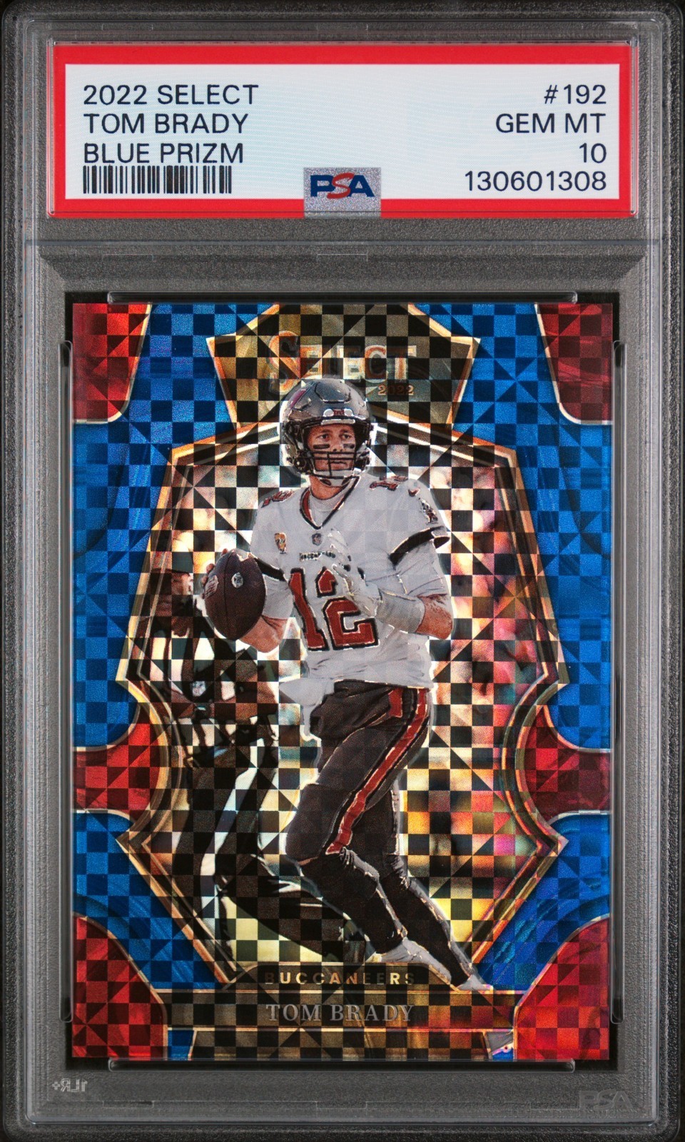 Tom Brady 2022 Select Blue Prizm 15/149 PSA 10 #192