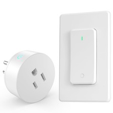 Remote Switch Outlet, 15A/1500W Remote Control Outlet Plug with Switch, Wirel...