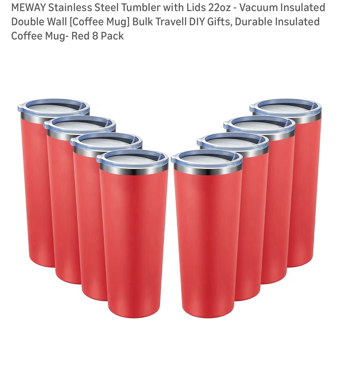 22 Oz Tumbler Stainless Steel Sip Lid Double Wall Vacuum Insulated Travel Bottle