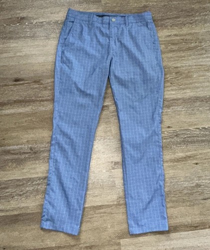Bonobos Golfhose Herren Größe 33 x 32 kariert maßgeschneiderte Passform blau gebraucht, in einwandfreiem Zustand elegant