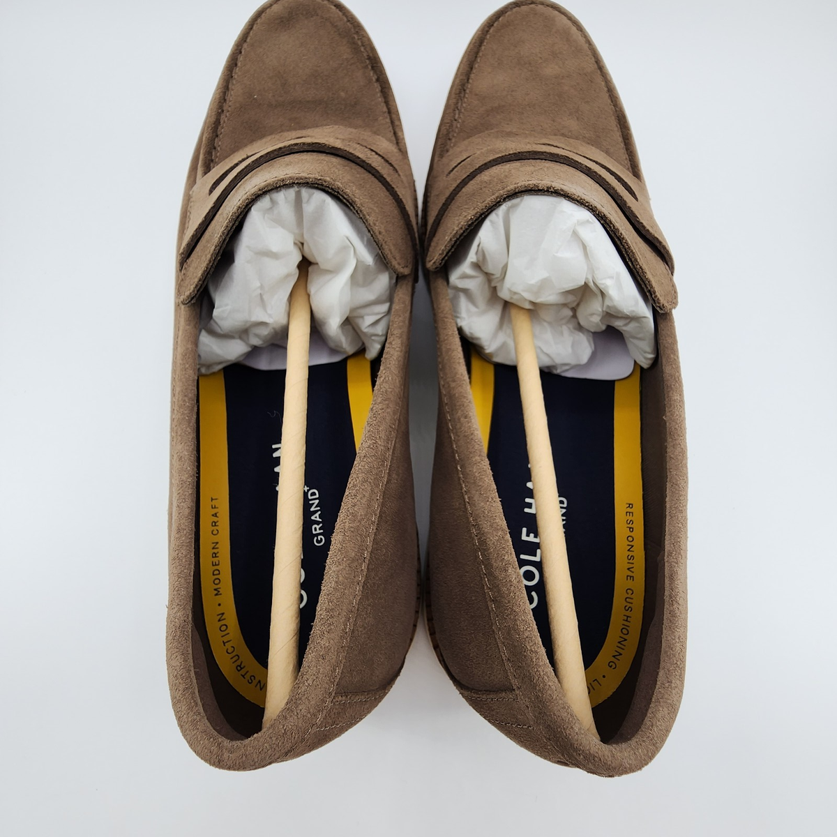 Cole Haan FlexGrand+ Men Penny Loafer Size 8.5 Brown Suede Slip-On Cushioned NEW Men main image 2