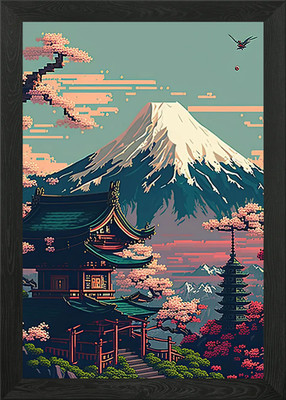 Kirschblüte Japan gerahmtes Wandbild Poster Leinwanddruck Bild