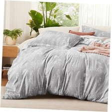 Duvet Cover Queen Size - Reversible Queen 90" x 90" 08 - Grey No Comforter 