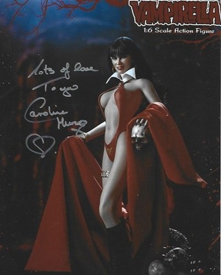 Caroline Munro In Person signed 10'' x 8'' photo - Vampirella #28