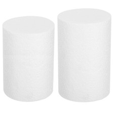 Runder Schaumkuchen-Dummy f&uuml;r Cake Circles, 4"x5" & 4"x6" wei&szlig;, 2 St&uuml;ck