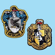 Lot de 2 Patchs Écussons NEUFS Harry Potter Serdaigle Poufsouffle Thermocollants