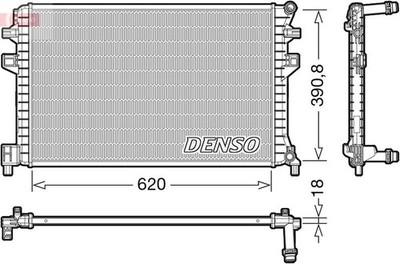 Radiator, engine cooling DENSO DRM02018