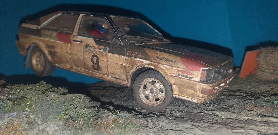 diorama rally audi base in legno scala 1/24 - Immagine 2 di 4
