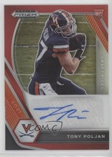 2021 Panini Prizm Draft Picks Red 67/199 Tony Poljan #DPA-TOP Auto 16ki