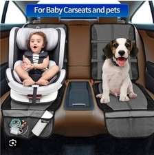 Car Seat Protector Waterproof Non-Slip Backing Mesh Pockets for Baby and Pet New