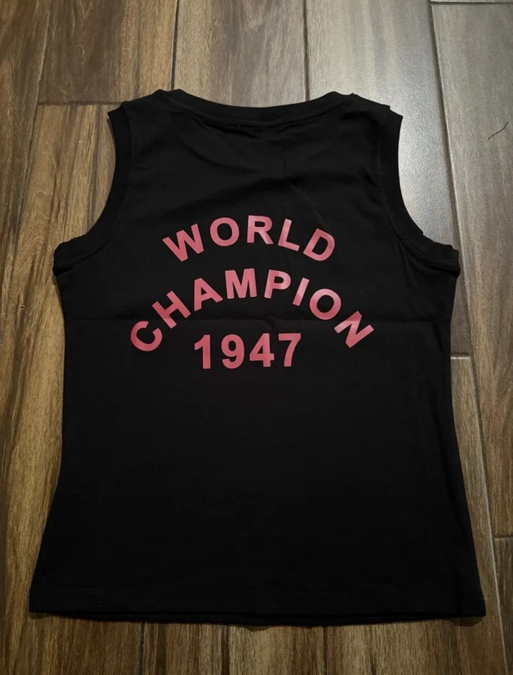 Camiseta sin mangas Dior Jadore negra roja, talla pequeña Foto 2 de 4