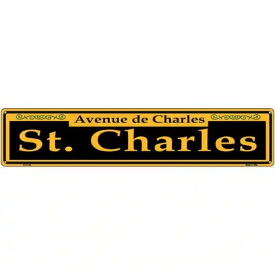 St. Charles Yellow Novelty Metal Street Sign