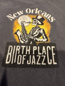 Comfort Colors New Orleans Jazz Skeleton Graphic Heavyweight Tee 2XL Gray