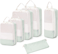Narwey 6 Teilige Koffer Organizer Set, Compression Packing Cubes Backpack Packwü