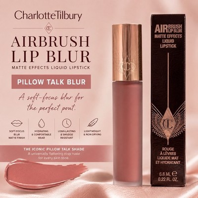 Charlotte Tilbury PILLOW TALK BLUR Airbrush Flawless Liquid Lipstick NEW