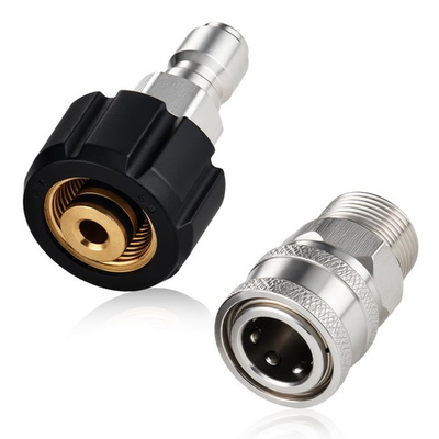 #ad 2 PCS Pressure Washer Quick Connect Adapter Set M22 14mm 5.5in Swivel to 3 ... $15.04