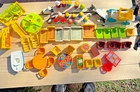 Vintage Fisher Price Little People Lot Furniture, Boat, Car, Carriage, Castle
