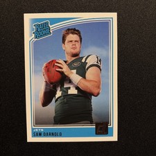 Sam Darnold 2018 Panini Donruss Rated Rookie Card #301 - Ney York Jets (RC). rookie card picture
