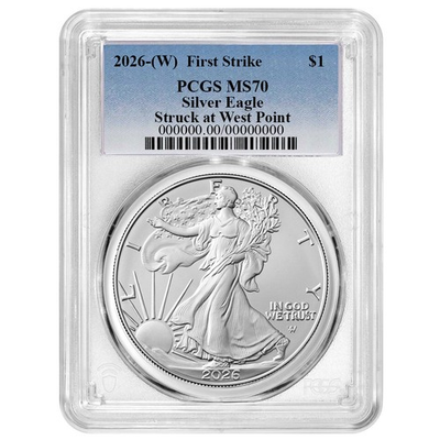 #ad 2026 W $1 American Silver Eagle PCGS MS70 FS Blue Label $112.81