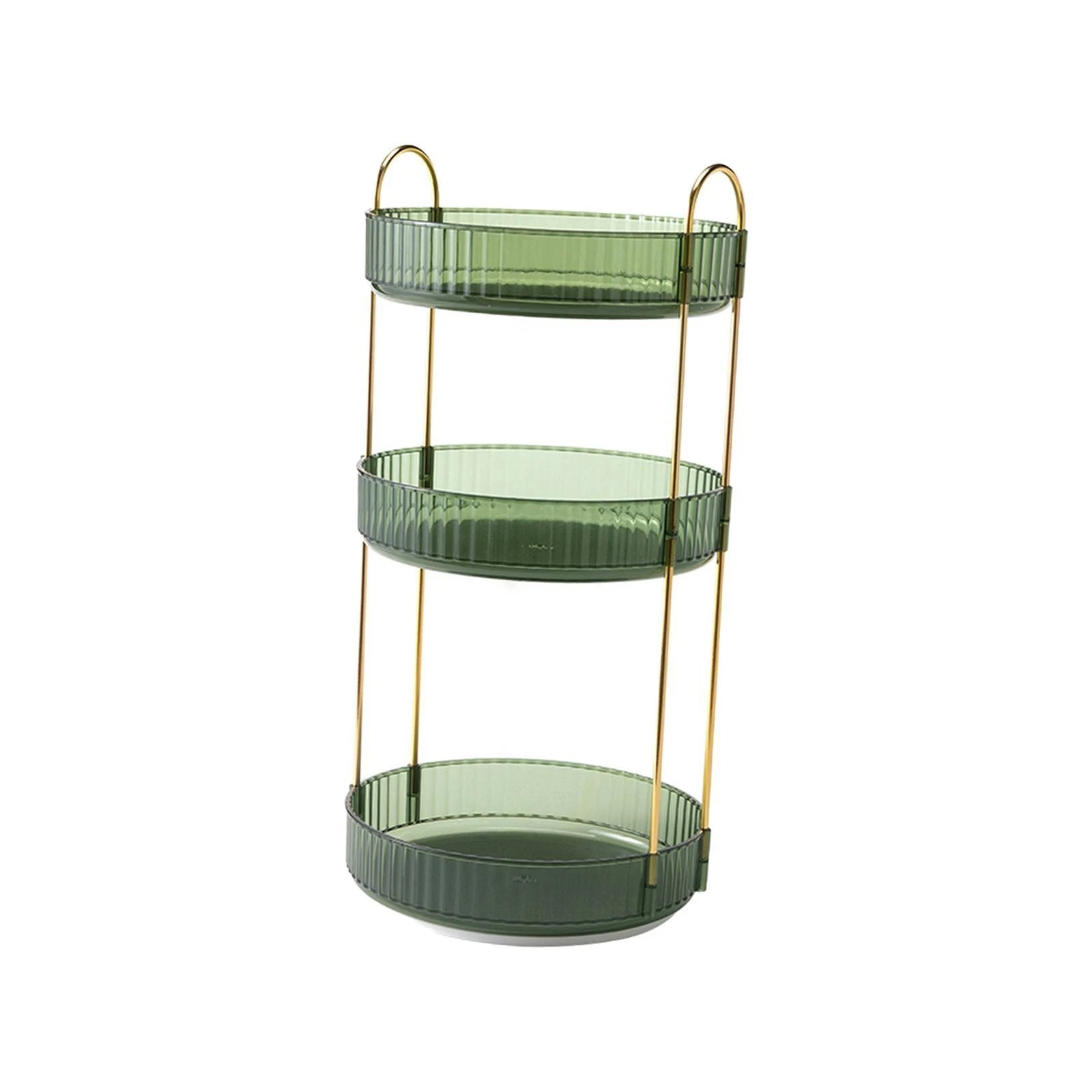 Makeup Storage Organizer Rotatable Skincare Organizer 3 Layer Storage Fruit Tray